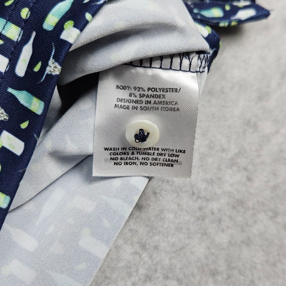 Rhoback Polo Shirt Men XL Blue Ranch Water Tequila Longhorn Performance Golf Top - Picture 4 of 7